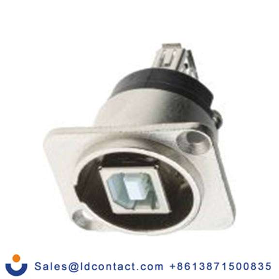 RS PRO,862-1573,USB 连接器, USB B对A型 母插, 1端口, 面板安装 直向 USB 2.0 CP系列