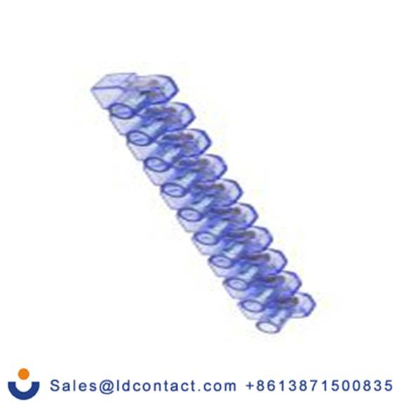 RS PRO,868-0733,非熔断型端子排, 10路, 450 V, 线规2.5 mm², 面板安装, 透明蓝色 螺钉