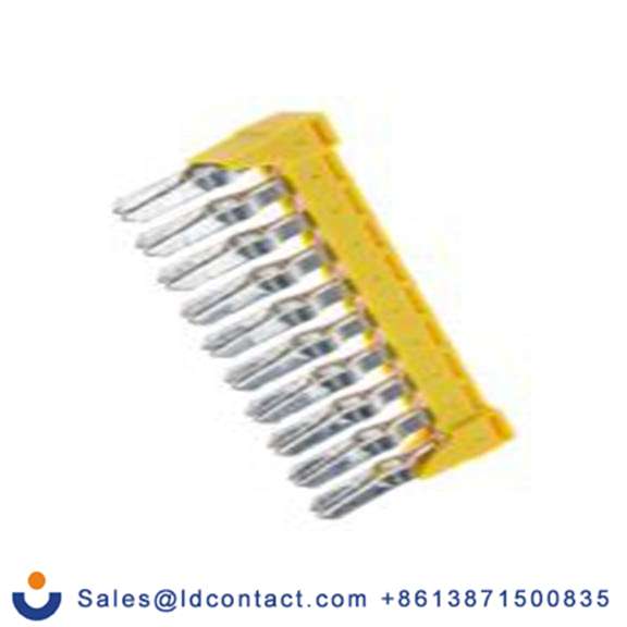 RS PRO,872-4745,SRK 系列、SRKD 系列、SSL 系列、SSLD 系列 10路插入式十字连接器, 青铜制, 黄色, 17209.8系列