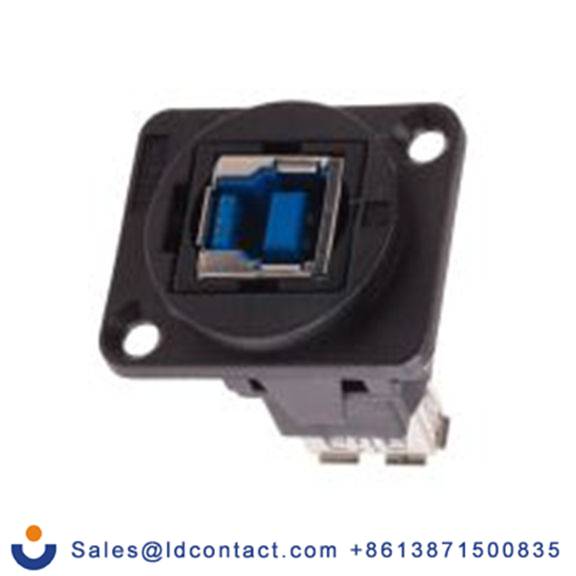 RS PRO,874-1190,USB 连接器, USB B对A型 母插, 1端口, 面板安装 直向 USB 3.0 CP30206N系列