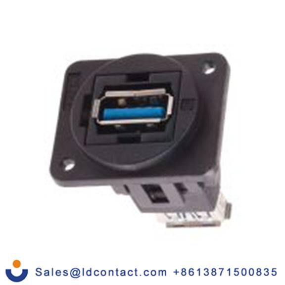 RS PRO,874-1235,USB 连接器, USB A对A型 母插, 1端口, 面板安装 直向 USB 3.0 CP30205NX系列