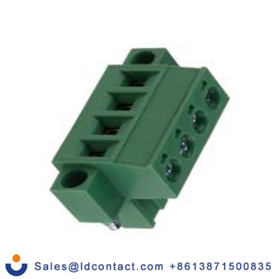 RS PRO,874-4749,4p插拔式接线端子 直向插头, 5.08mm间距, 15A, 600 V, THT安装, 螺钉端接, 绿色