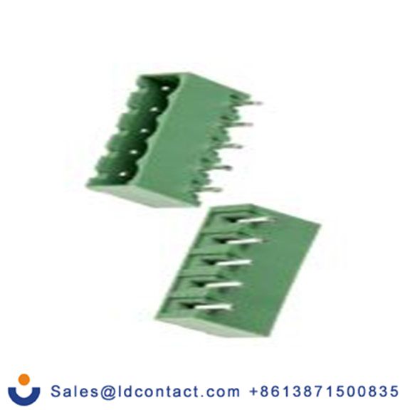 RS PRO,874-4896,5p插拔式接线端子 直角排针, 5.0mm间距, 15.0A, 600.0 v, THT安装, 焊接端接