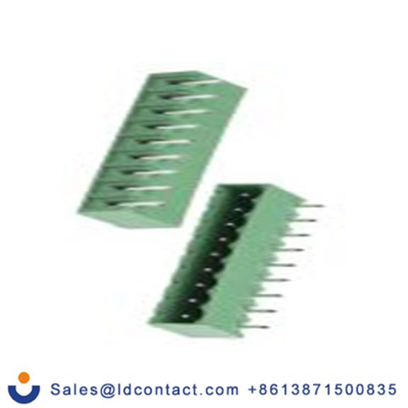 RS PRO,874-4907,9p插拔式接线端子 直角排针, 5.0mm间距, 15.0A, 600.0 v, THT安装, 焊接端接