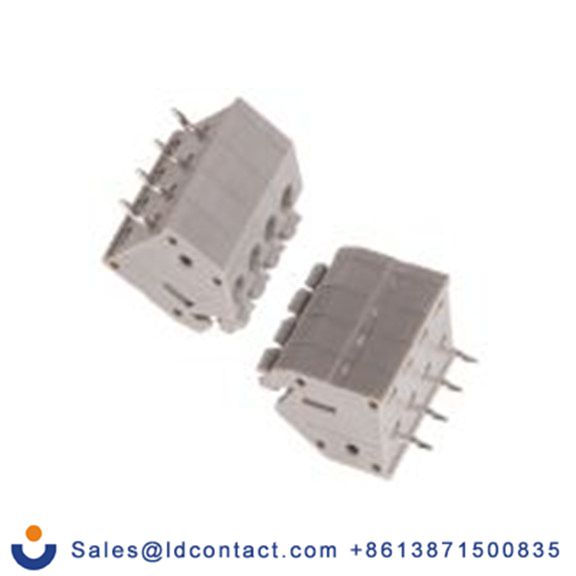 RS PRO,874-5455,PCB端子排, 4p, 3.5mm间距, 2A, 300 V, THT安装, 螺钉端接, 直向, 灰色