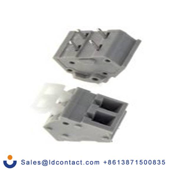 RS PRO,874-5512,PCB端子排, 2p, 5mm间距, 15A, 450 V, THT安装, 螺钉端接, 直向, 灰色