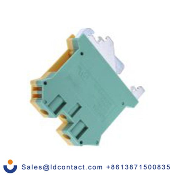 RS PRO,878-7575,2路 接地端子排, DIN 导轨型, CSA 0.2 to 4 mm², 60 V, 26/10 AWG线规, 42.8 mm长 螺钉, 45.3 mm宽, 黄色, 绿