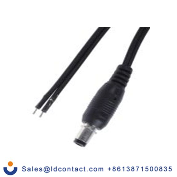 RS PRO,884-0932,DC插头 直流插头, 直向, 2.5 mm内径 2A, 5.5 mm外径, 16.0 V, 电缆, 长2.0 m, 2.5 mm引脚, 镀镍触芯, FC68147系列