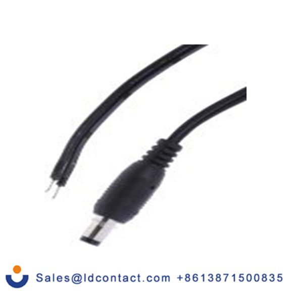 RS PRO,884-0941,DC插头 直流插头, 直向, 2.1 mm内径 2A, 5.5 mm外径, 16.0 V, 电缆, 长2.0 m, 2.1 mm引脚, 镀镍触芯, FC68147系列