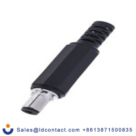 RS PRO,884-0950,DC插头 直流插头, 直向, 2.1 mm内径 2A, 5.5 mm外径, 16.0 V, 电缆, 长34.5 mm, 镀镍触芯, FC68147系列