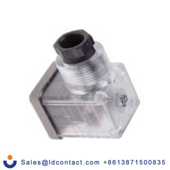 RS PRO,896-2050,带灯电磁阀插头, DIN 43650 A型, 母座, 2P+E, 110 V 交流, 10A, PG9格兰头, 透明