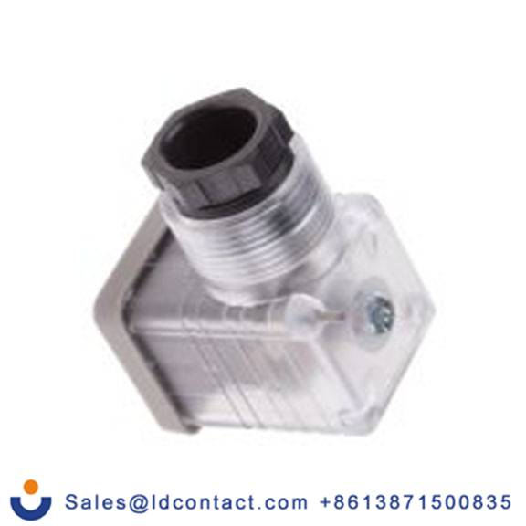 RS PRO,896-2082,带灯电磁阀插头, DIN 43650 A型, 母座, 2P+E, 240 V 交流, 10A, PG11格兰头, 透明