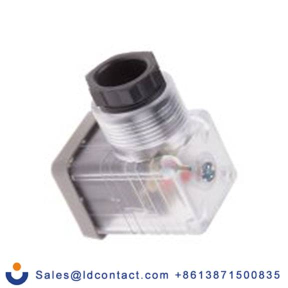 RS PRO,896-2091,带灯电磁阀插头, DIN 43650 A型, 母座, 2P+E, 24 V 直流, 10A, PG11格兰头, 透明