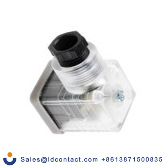 RS PRO,896-2098,带灯电磁阀插头, DIN 43650 A型, 母座, 3P+E, 110 V 交流, 10A, PG9格兰头, 透明