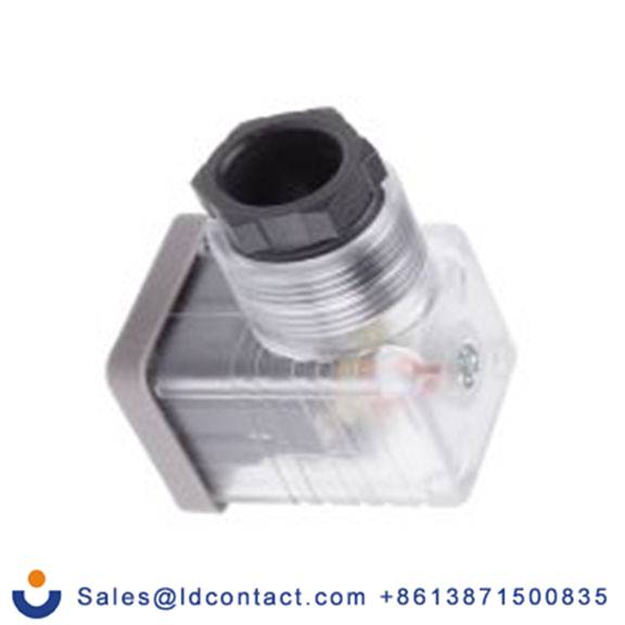 RS PRO,896-2123,带灯电磁阀插头, DIN 43650 A型, 母座, 3P+E, 24 V 直流, 10A, PG11格兰头, 透明