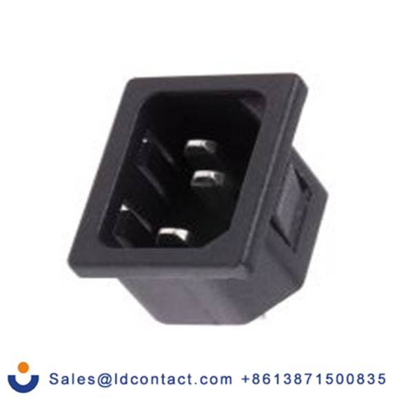 RS PRO,896-2127,C14, 直向 IEC 连接器, 卡入式安装, 250 V 公 15A, EMI系列