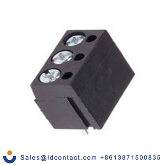 RS PRO,897-0705,PCB端子排, 3p, 5mm间距, 16A, 250 V, THT安装, 螺钉端接, 直向, 黑色