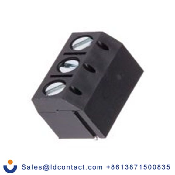 RS PRO,897-0730,PCB端子排, 3p, 5mm间距, 16A, 250 V, THT安装, 螺钉端接, 直向, 黑色