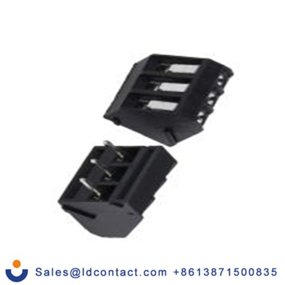 RS PRO,897-0887,PCB端子排, 3p, 5mm间距, 15A, 300 V, THT安装, 螺钉端接, 直向, 黑色