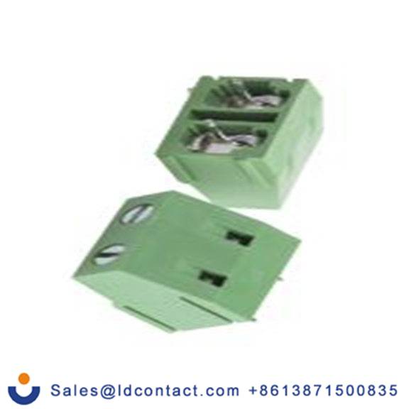 RS PRO,897-0922,PCB端子排, 2p, 7.5mm间距, 10A, 300 V, THT安装, 螺钉端接, 直向, 绿色