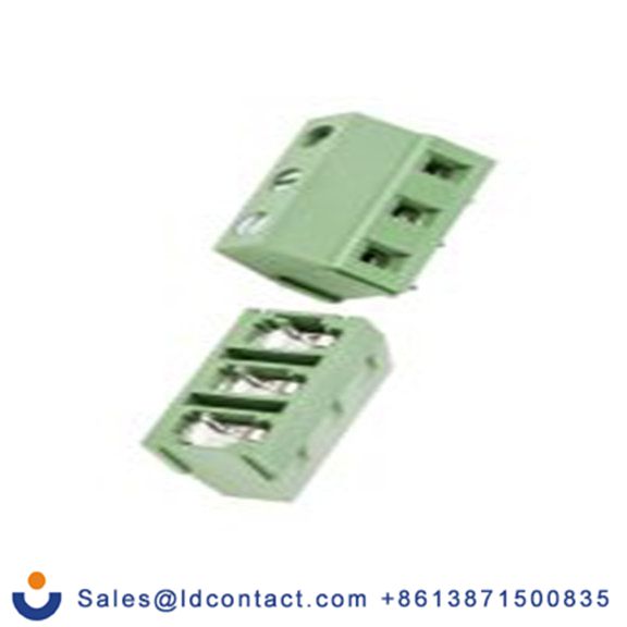 RS PRO,897-0926,PCB端子排, 3p, 7.5mm间距, 10A, 300 V, THT安装, 螺钉端接, 直向, 绿色