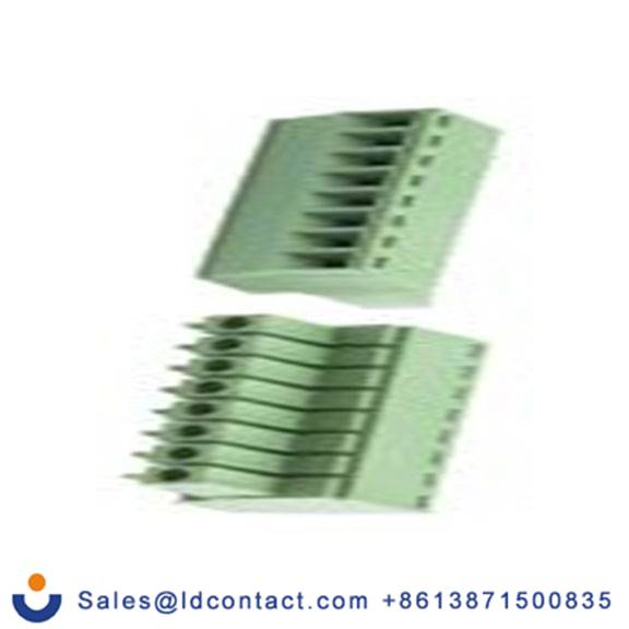 RS PRO,897-1014,8p插拔式接线端子 直角插头, 3.5mm间距, 10A, 200 V, THT安装, 螺钉端接, 绿色