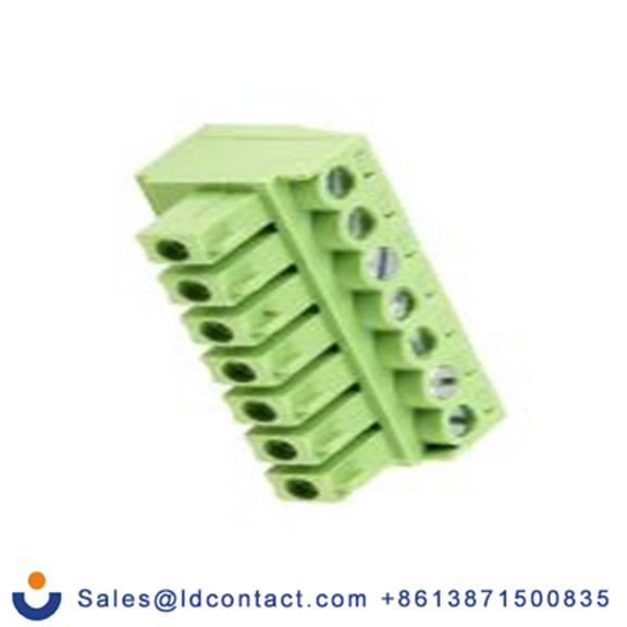 RS PRO,897-1098,7p插拔式接线端子 直角插头, 3.81mm间距, 8A, 125 V, THT安装, 螺钉端接, 绿色