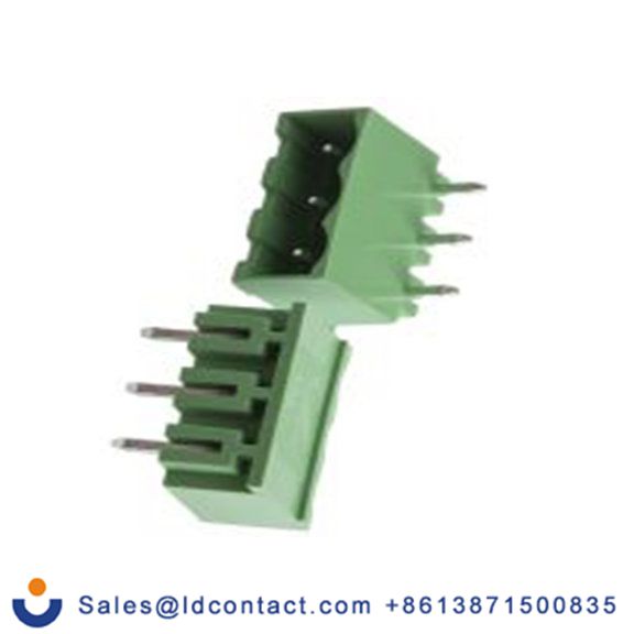 RS PRO,897-1266,3p 1排 可插式端子块 直角, 5.08 mm间距, 300 V, 通孔安装 覆盖 CTB9359系列