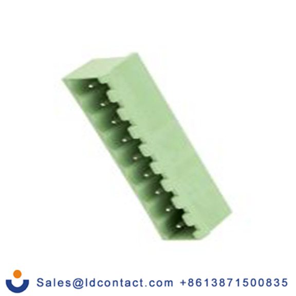 RS PRO,897-1269,9p插拔式接线端子 直向排针, 5.08mm间距, 15.0A, 300.0 v, THT安装, 焊接端接