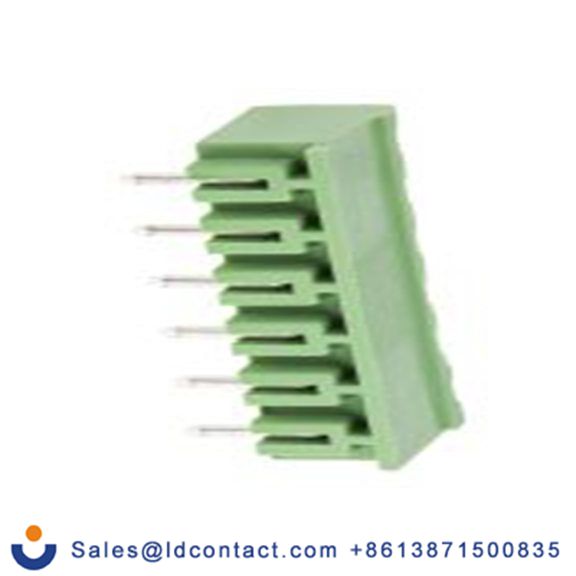 RS PRO,897-1272,6p 1排 可插式端子块 直角, 5.08 mm间距, 300 V, 通孔安装 覆盖 CTB9359系列