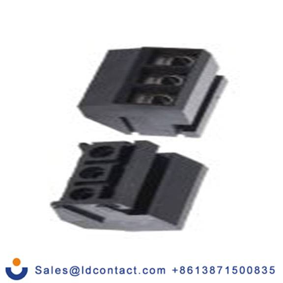 RS PRO,897-1290,PCB端子排, 3p, 5mm间距, 10A, 250 V, THT安装, 螺钉端接, 垂直, 黑色