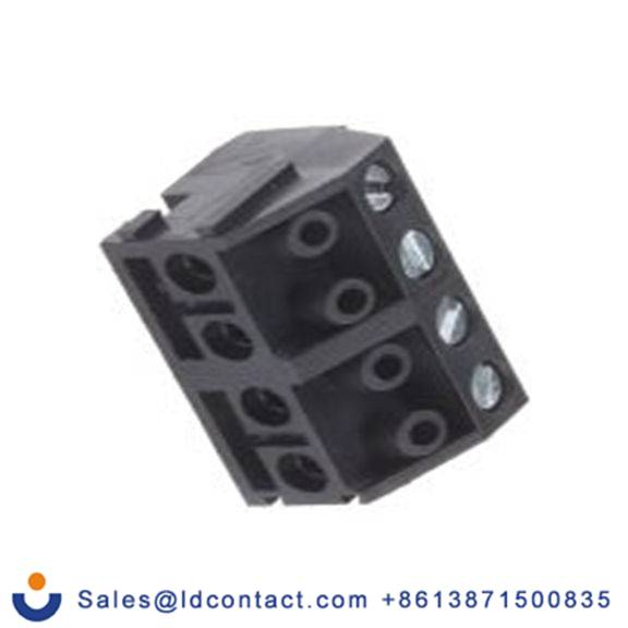 RS PRO,897-1294,PCB端子排, 4p, 5mm间距, 10A, 250 V, THT安装, 螺钉端接, 垂直, 黑色