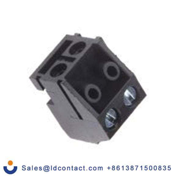 RS PRO,897-1297,PCB端子排, 2p, 5mm间距, 10A, 250 V, THT安装, 螺钉端接, 垂直, 黑色