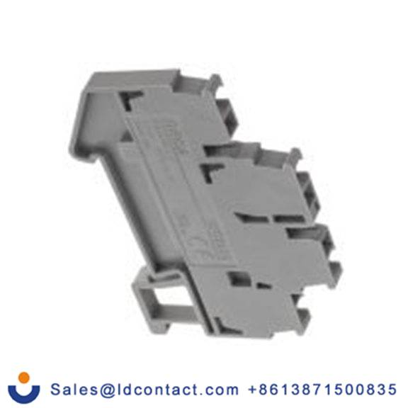 RS PRO,913-1276,2 双层端子, 600 V, 2.5 mm²CSA, 灰色 弹簧夹