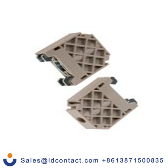 RS PRO,913-1291,DIN 导轨端子块 端位止动装置, 尼龙 66制, 米色