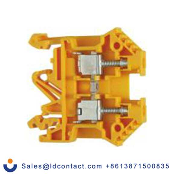 RS PRO,501-663,DIN 导轨端子块, 0.2 to 4 mm²CSA, 黄色