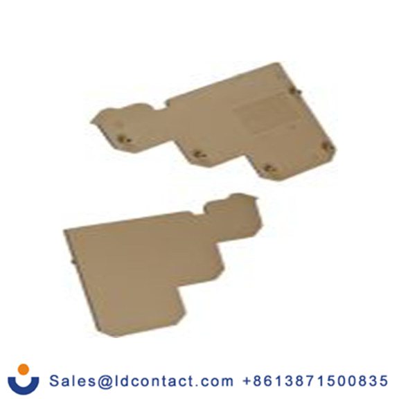 RS PRO,501-764,DIN 导轨端子块 端板, 尼龙 66制, 米色