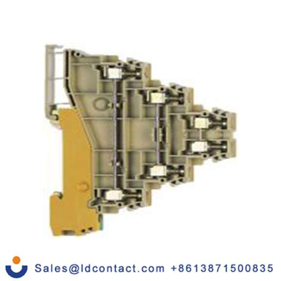 RS PRO,501-887,3路 接地端子排, CSA 2.5 mm², 400 V, 2.5 AWG线规 螺钉, 6 mm宽, 米色 聚酰胺外壳