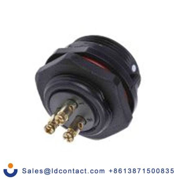 RS PRO,124-6675,Standard 圆形连接器 插座, 3芯, 正面安装, 公芯, 500 V, IP68, SP21系列