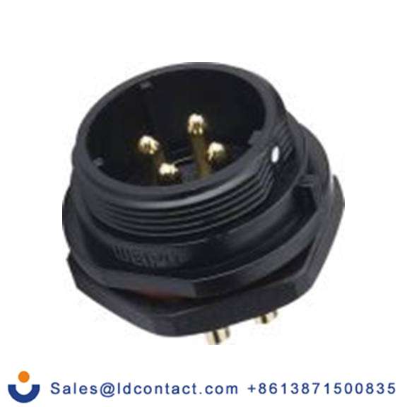 RS PRO,124-6676,Standard 圆形连接器 插座, 5芯, 正面安装, 公芯, 500 V, IP68, SP21系列