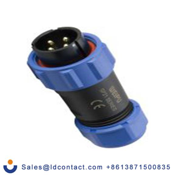 RS PRO,124-6687,Standard 圆形连接器 插头, 3芯, 电缆安装, 公芯, 500 V, IP68, SP21系列