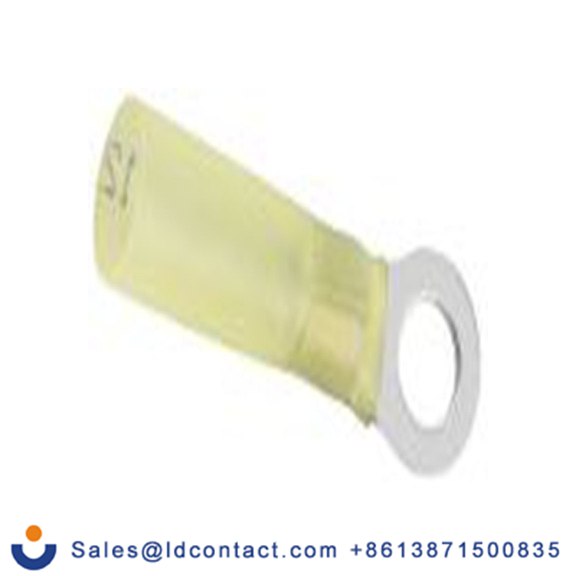 RS PRO,125-1970,绝缘 铜 环形端子, Φ5.3 mm内环 12 AWG, M5.3螺栓, 黄色 10 AWG, -40 °C至105 °C RHB系列