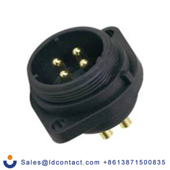 RS PRO,131-6381,Standard 圆形连接器 插座, 5芯, 法兰安装, 公芯, 500 V, IP68, SP21系列