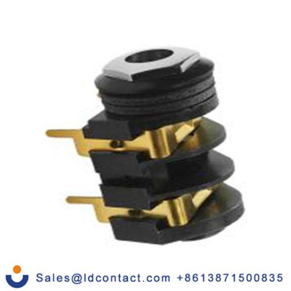 RS PRO,143-8936,6.35mm, 面板安装 单声道 母插 焊接 2, 插孔连接器 5A 直角, 银合金触芯, 黑色