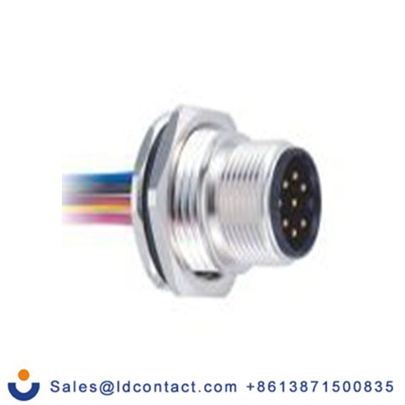 RS PRO,144-7627,M12 圆形连接器 插头, 8芯, 面板安装, 公芯, 30.0 V, IP40, CPM12系列