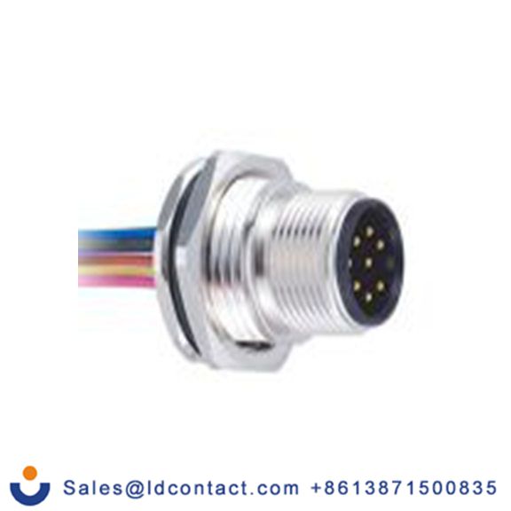 RS PRO,144-7629,M12 圆形连接器 插头, 8芯, 面板安装, 公芯, 30.0 V, IP40, CPM12系列