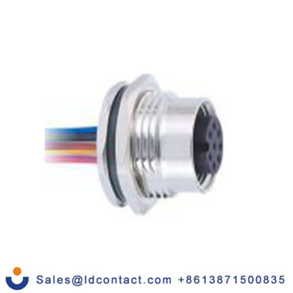 RS PRO,144-7630,M12 圆形连接器 插座, 8芯, 面板安装, 母插芯, 30.0 V, IP40, CPF12系列