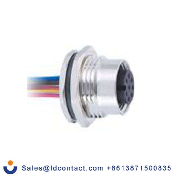 RS PRO,144-7631,M12 圆形连接器 插座, 8芯, 面板安装, 母插芯, 30.0 V, IP40, CPF12系列