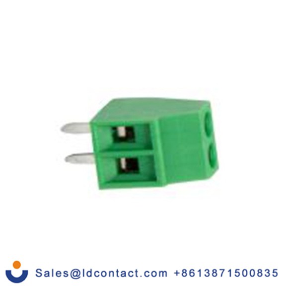 RS PRO,173-1206,1排 印刷电路板接线端子块, 2p, 2.54 mm间距, 150 V, 通孔安装, 绿色