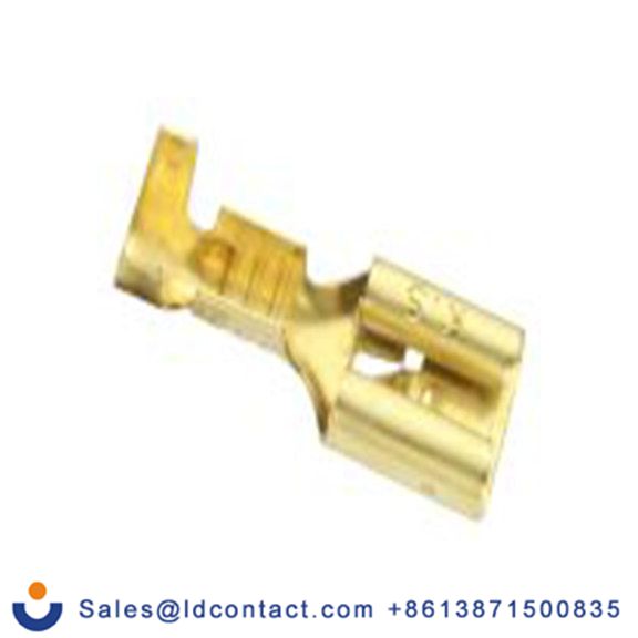 RS PRO,178-7177,非绝缘 压接端子 母插, 6.35 x 0.8 mm接片, 金色 插簧端子, 镀锡 16 AWG 黄铜触点, 最大线规14 AWG 系列